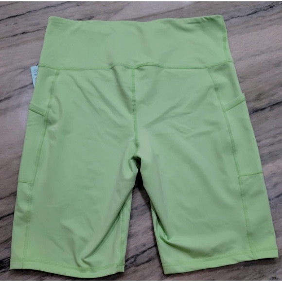 IDEOLOGY Women's Performance High Rise 10" Bike Shorts Pistachio Green Medium - Picture 8 of 9